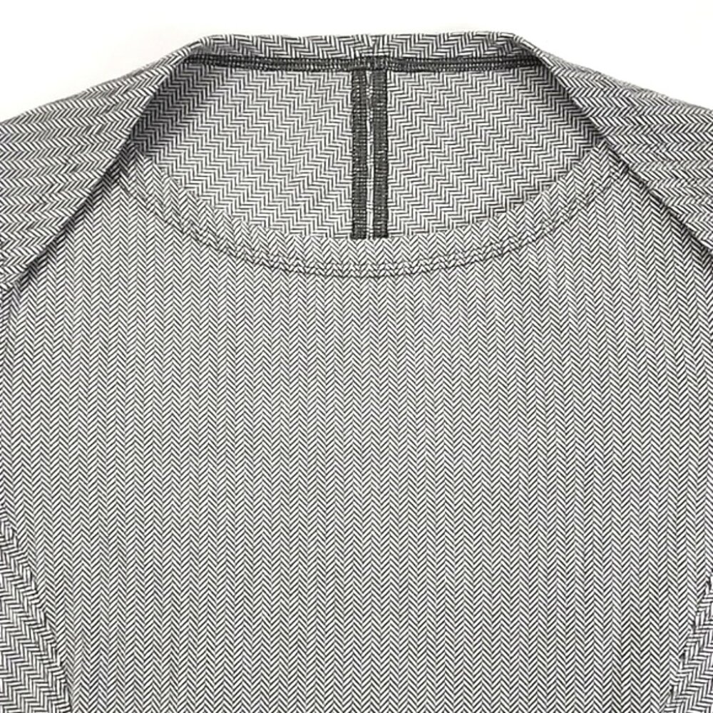 Lululemon Kanto Catch Me Long Sleeve Heathered Herringbone White Stretch Size 8 - Picture 9 of 16